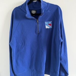 New York Rangers Quarter Zip Sweater